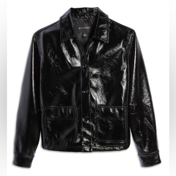 Oversized BP x Wildfang Patent Faux Leather Jacket - Picture 1 of 4